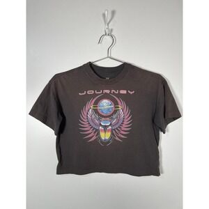 GAP Journey Band Graphic T-Shirt Faded Black Rock Beetle Cropped Juniors 14-16